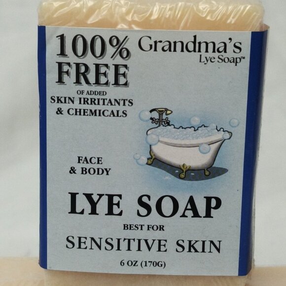 PACK OF 3 Pure Lye Bar Soap 6 Oz  by Grandmas Pure & Natural NEW - Picture 2 of 4